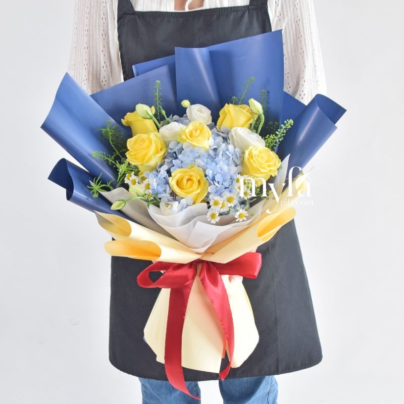 Skovin| Hydrangea Fresh Flower Bouquet| Same Day Delivery Ipoh Taiping