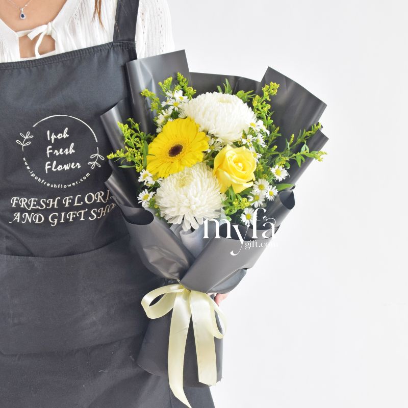 Tristine| Condolence Furneral Fresh Flower Bouquet| Same Day Delivery