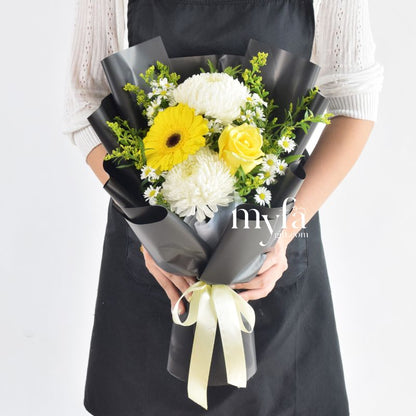 Tristine| Condolence Furneral Fresh Flower Bouquet| Same Day Delivery