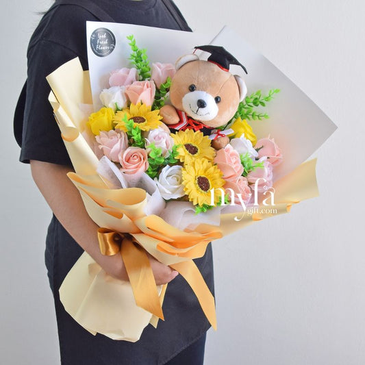 Excellent Grad (Soap Flowers) | Graduation & Gift | Same Day Delivery