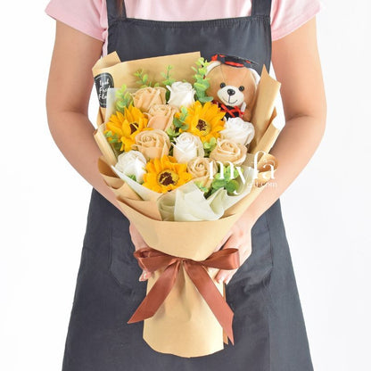 Sunshine Success Soap Flowers | Graduation & Gift | Same Day Delivery