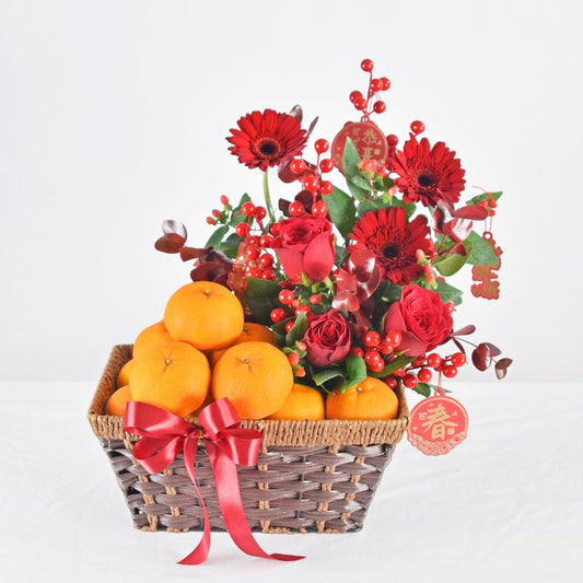 Mandarin Delight CNY Basket | Fresh Fruit Basket| Same Day Delivery