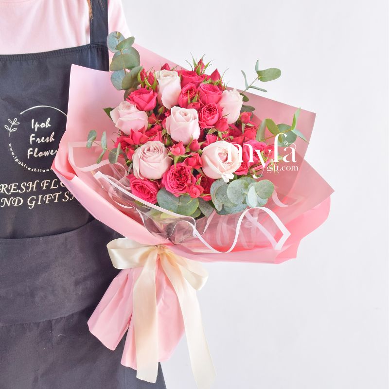 Pink Crush| Valentine's Fresh Flower Bouquet| Same Day Delivery