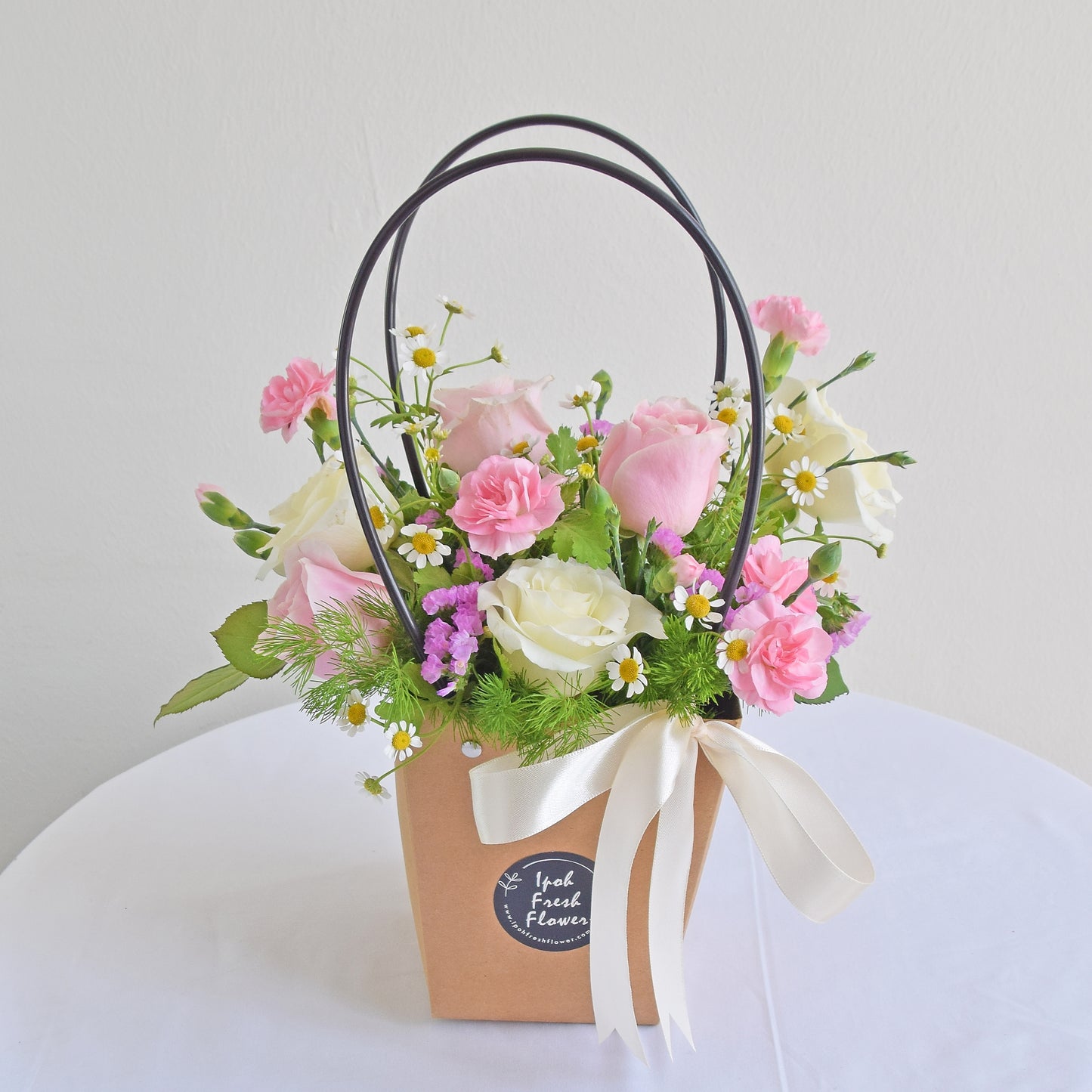 Pink Posy| Fresh Flower Basket| Same Day Delivery