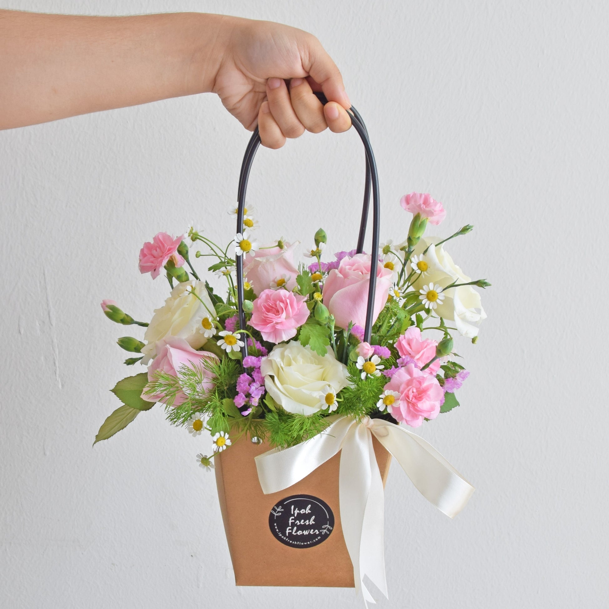 Pink Posy| Fresh Flower Basket| Same Day Delivery