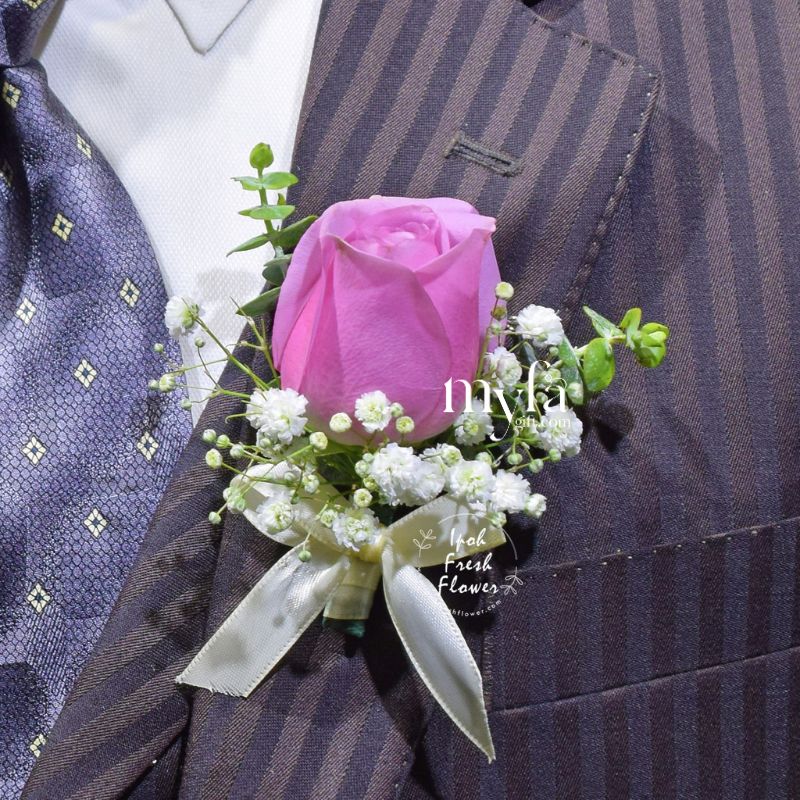 Purple Rose Boutonniere| Flower Bouquet For Wedding & ROM