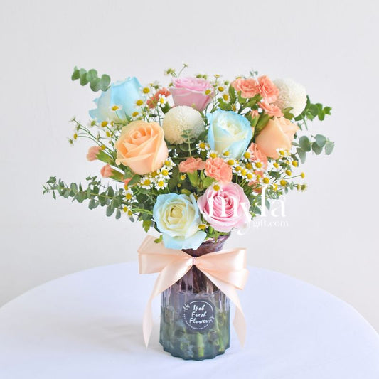Rejoice Vase Arrangement| Fresh Flower In A Vase| Same Day Delivery