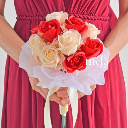 Shannon Bridal Bouquet (Soap Flowers)| Flower Bouquet For Wedding & ROM