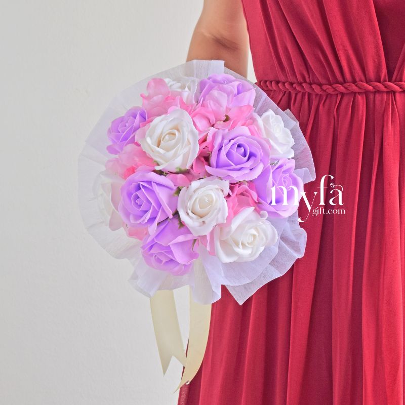 Shannon Bridal Bouquet (Soap Flowers)| Flower Bouquet For Wedding & ROM