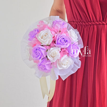 Shannon Bridal Bouquet (Soap Flowers)| Flower Bouquet For Wedding & ROM