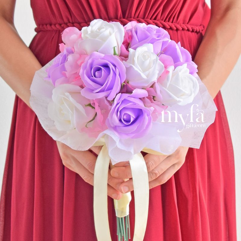 Shannon Bridal Bouquet (Soap Flowers)| Flower Bouquet For Wedding & ROM