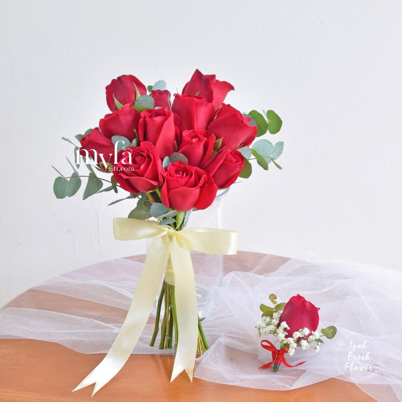 Sincerity Bridal With Boutonniere| Flower Bouquet For Wedding & ROM