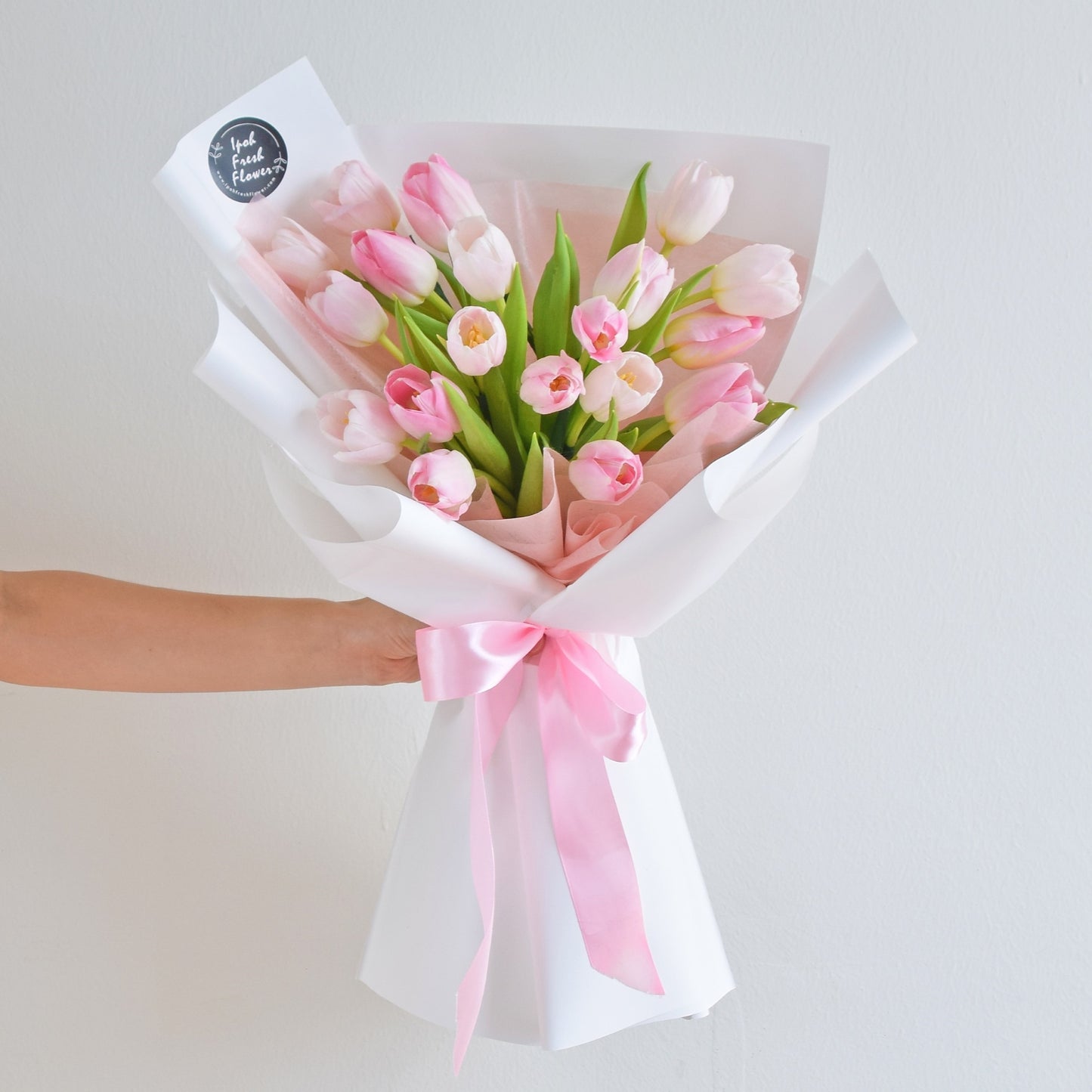 Yonina Pink Tulip Bouquet | Valentine's Fresh Flower Bouquet| Same Day Delivery