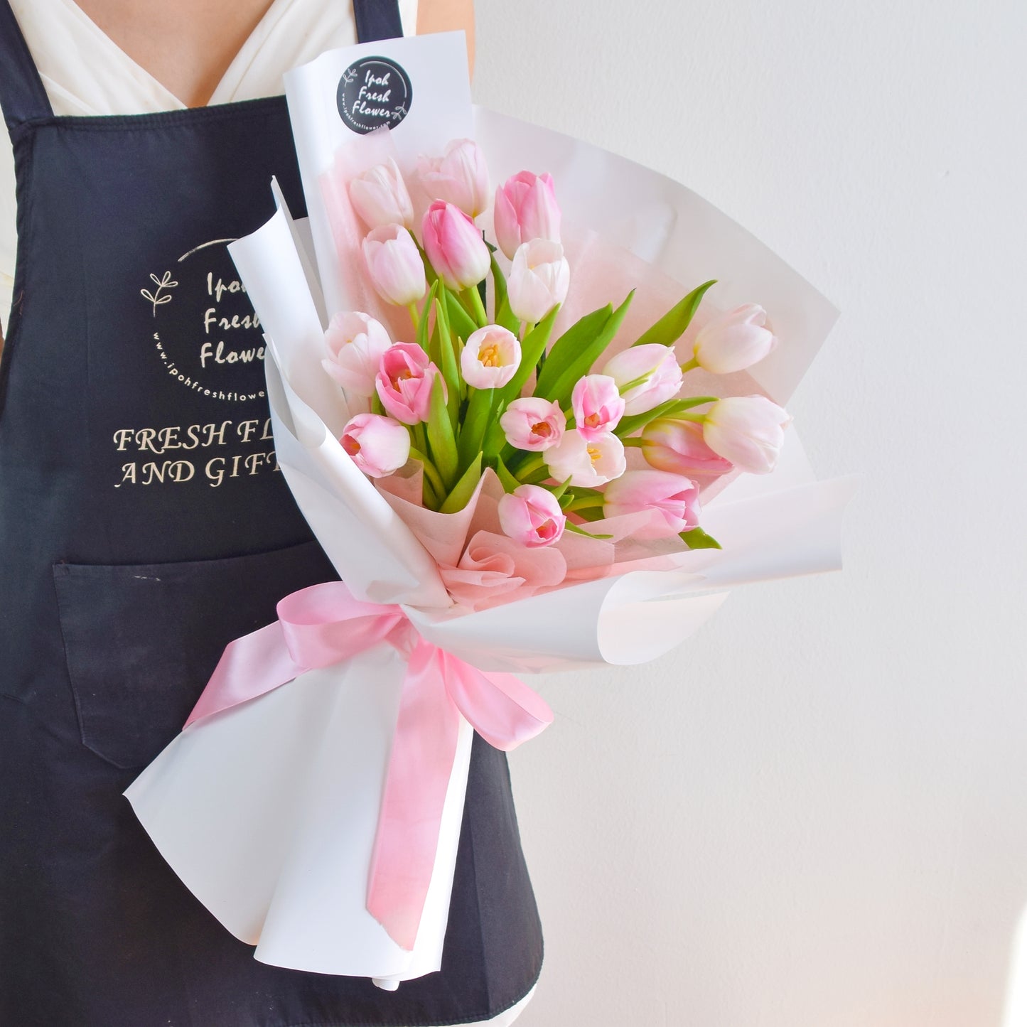 Yonina Pink Tulip Bouquet | Valentine's Fresh Flower Bouquet| Same Day Delivery