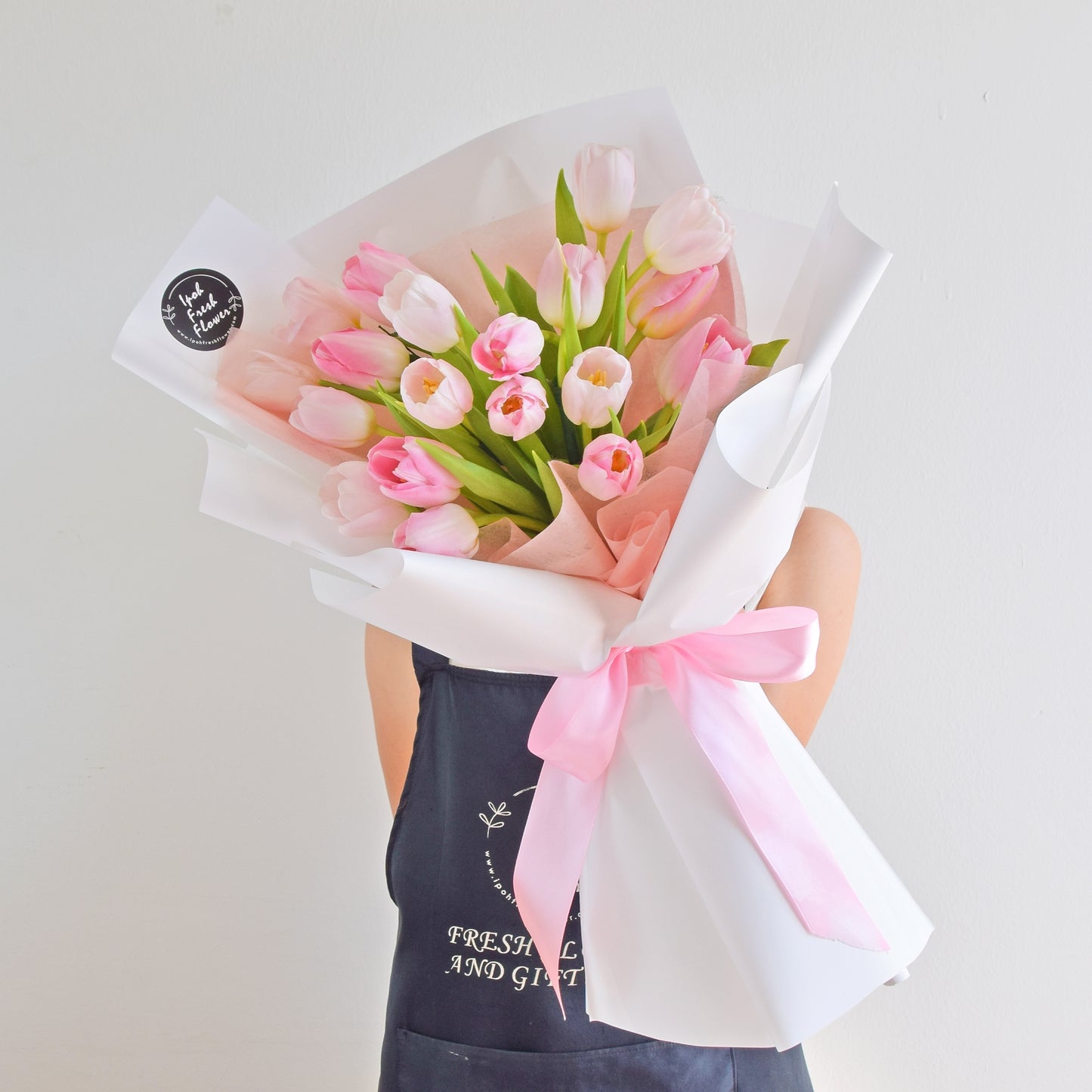 Yonina Pink Tulip Bouquet | Valentine's Fresh Flower Bouquet| Same Day Delivery